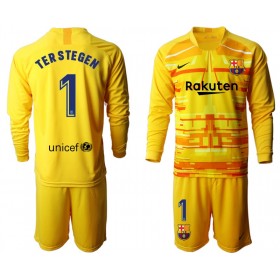 FC Barcelona Fodboldtrøjer Målmand TER STEGEN 1 Børn II 2019/20 Langærmet